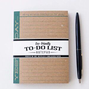 To Do List Notepad - Beatles Parody Yesterday, All My Errands Seemed So Far Away